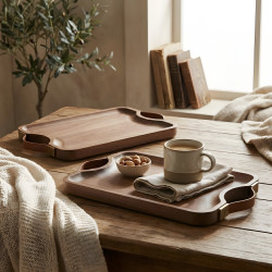 Wooden Tray Set 2 Pcs